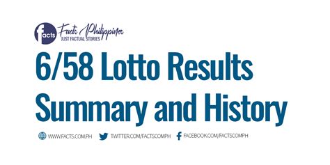 6-58 lotto result summary|6 58 lotto results history.